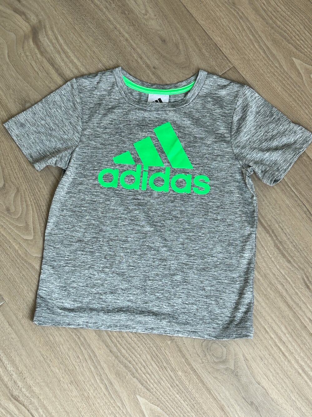 Boys 4T Adidas Green/Gray Athletic Shirt